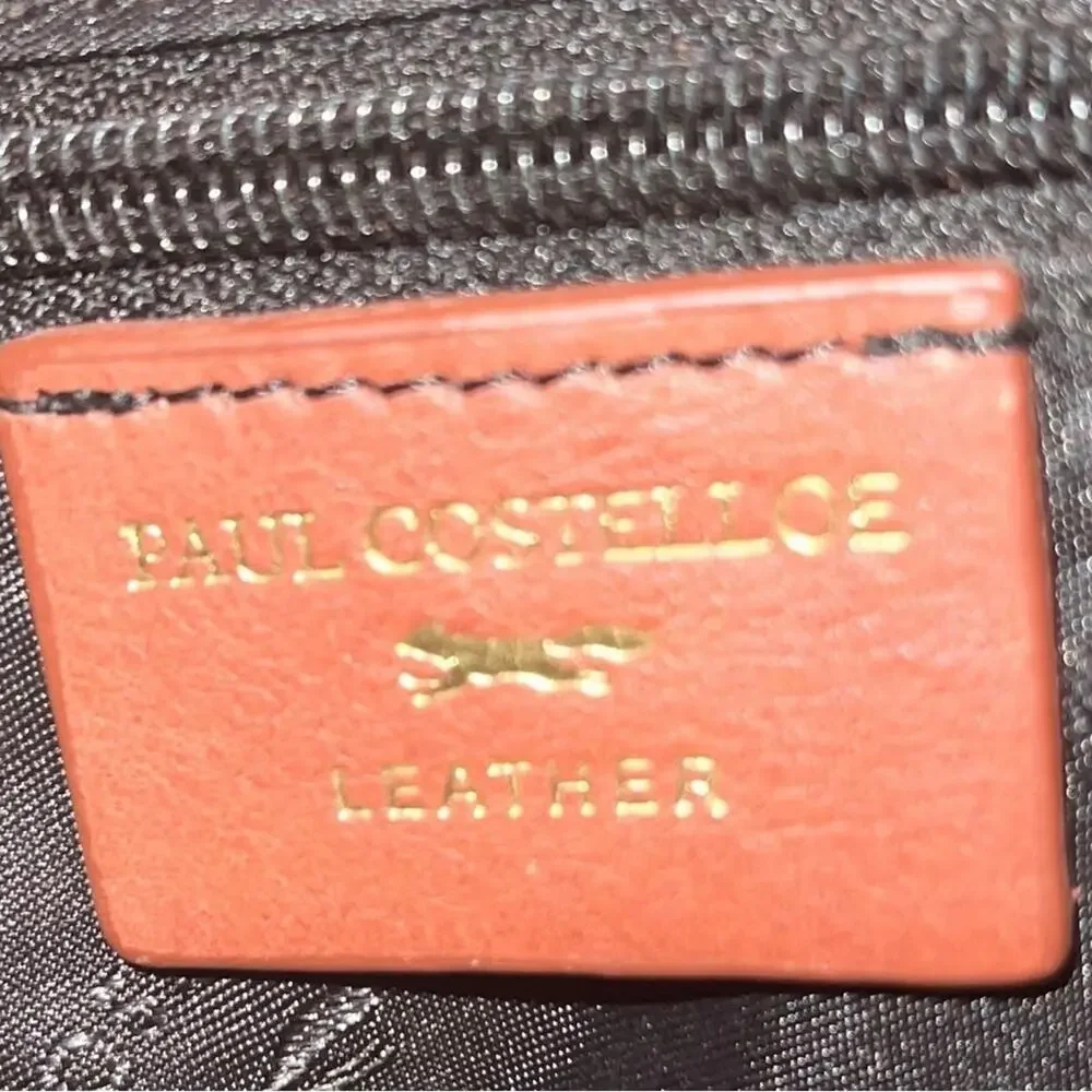 NEW PAUL COSTELLOE LONDON Bag Leather Purse Red Brown FAST SHIPPING 1122-54